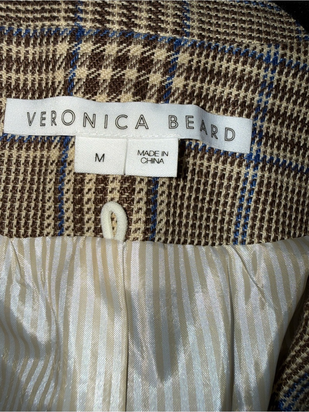 Veronica Beard Keaton check Plaid Sleeveless Blazer - Picture 5 of 7